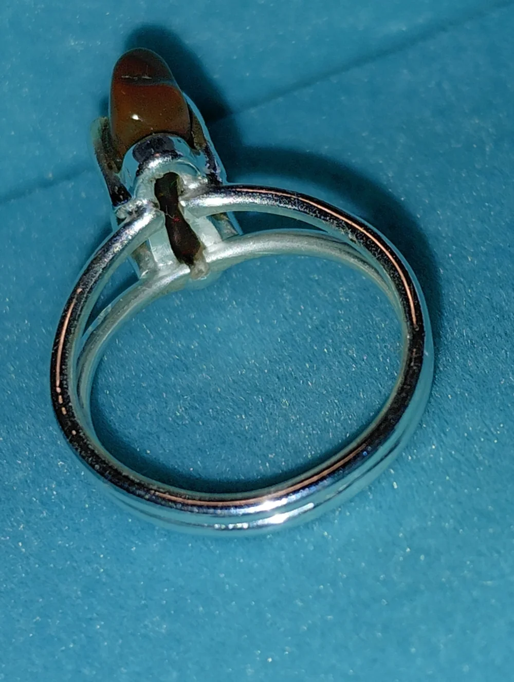 Fire Ethiopian Opal Sterling Silver Ring Size 7.25